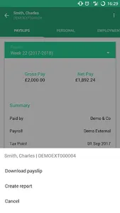 Payslip screenshot 1