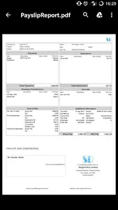 Payslip screenshot 2