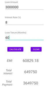 Loan EMI Calculator screenshot 1