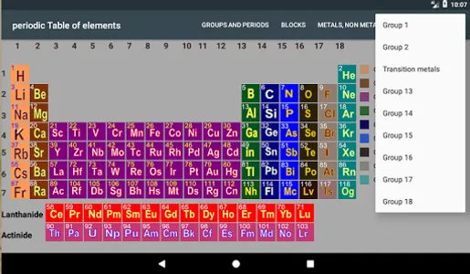 Periodic Table of elements - C screenshot 2