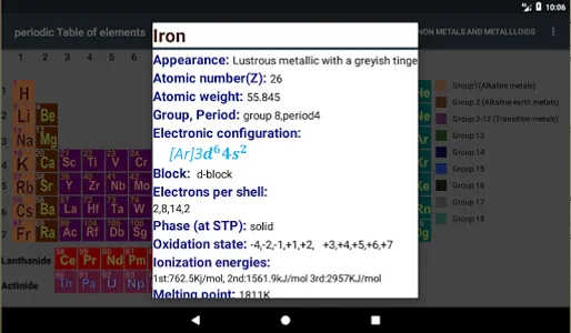 Periodic Table of elements - C screenshot 5