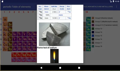 Periodic Table of elements - C screenshot 6