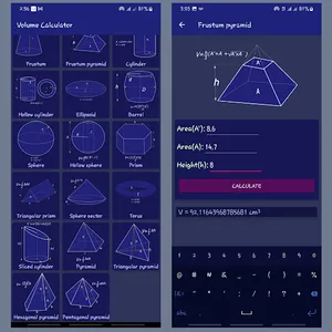 Volume calculator - 3D shapes screenshot 0