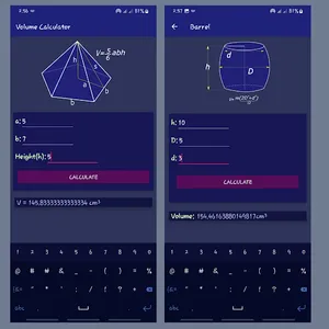 Volume calculator - 3D shapes screenshot 2