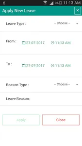 PSG Tech Leave Apply screenshot 3