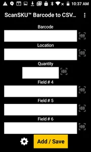 Barcode to CSV Spreadsheet screenshot 0