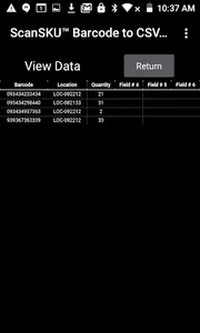 Barcode to CSV Spreadsheet screenshot 3