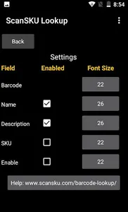 Barcode Scan Database screenshot 2