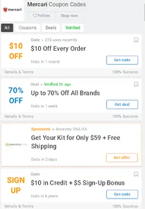 Shopping Coupons for Mercari screenshot 1