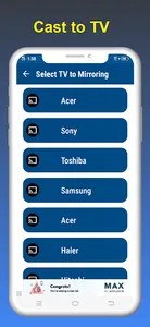 Cast TV - Screen Mirroring screenshot 2