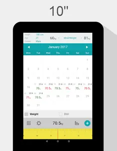 Weight Calendar screenshot 2