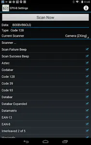 EPX Barcode Scanner, Scan Now screenshot 7