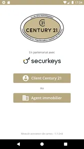 Activation cartes Century 21 screenshot 0