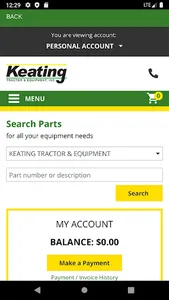 Keating Tractor Portal screenshot 1