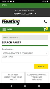 Keating Tractor Portal screenshot 2