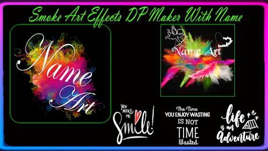 Smoke Name Art - 3D  DP Maker screenshot 0