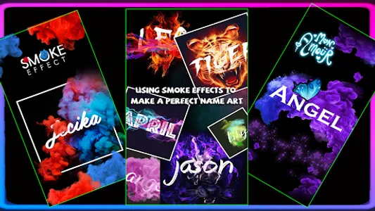 Smoke Name Art - 3D  DP Maker screenshot 1