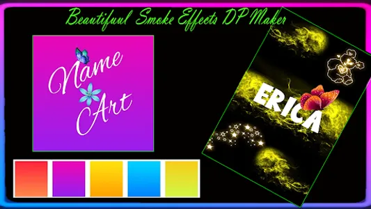 Smoke Name Art - 3D  DP Maker screenshot 4
