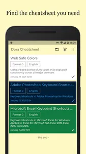 Dora Cheatsheet screenshot 0