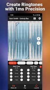 MP3 Ringtone Song Cutter: RSFX screenshot 1