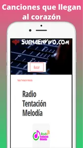 La app de Radio Tentación Melo screenshot 2
