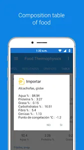 Thermophysical properties food screenshot 6