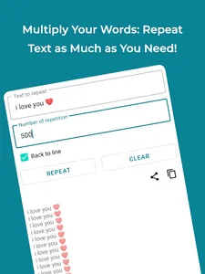 Repeatify : Text Repeater screenshot 1