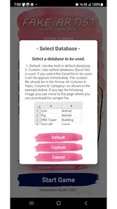 Fake Artist Topic Generator screenshot 1