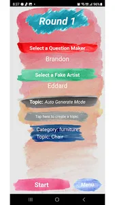 Fake Artist Topic Generator screenshot 2