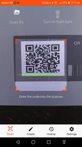 QR reader and barcode scanner) screenshot 1