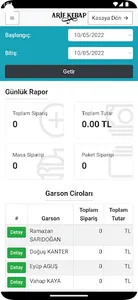 Arif Kebap - Garson Modülü screenshot 1