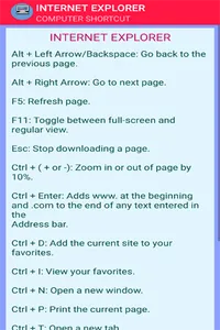 Computer Shortcuts Key screenshot 2