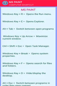 Computer Shortcuts Key screenshot 4