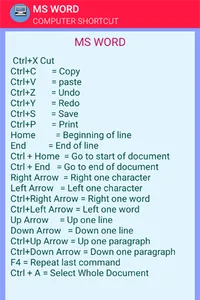 Computer Shortcuts Key screenshot 6