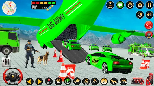 Army Car Transport Truck Sim screenshot 15