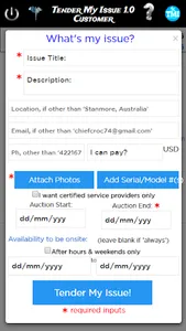 Tender My Issue screenshot 2
