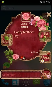 GOSMS PRO THEME VINTAGE FLOWER screenshot 2