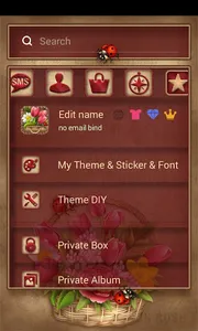 GOSMS PRO THEME VINTAGE FLOWER screenshot 3