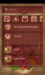 GOSMS PRO THEME VINTAGE FLOWER screenshot 5