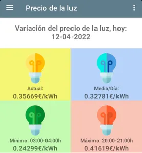 Precio de la luz screenshot 2