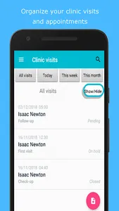 ClinicMD: Patients, Visits, In screenshot 3