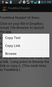 FreeMind Reader screenshot 1