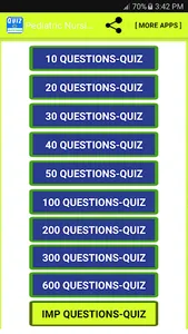 Pediatric Nursing Quiz Questio screenshot 0