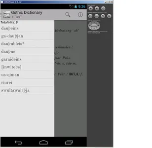 Streitberg's Gothic Dictionary screenshot 2