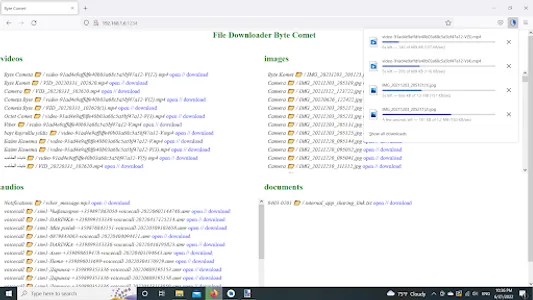 Comet : send file to Computer screenshot 14
