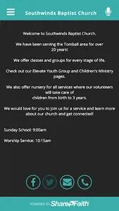 Southwinds Baptist Church screenshot 0