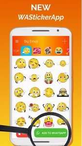 Big Emoji sticker for WhatsApp screenshot 1