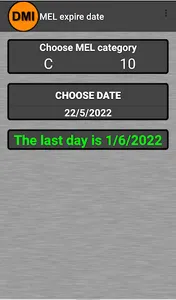 MEL Expire Date calculator screenshot 1