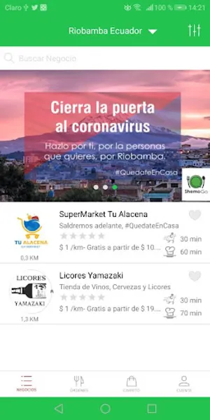 ShemoGo Pedidos de Comida, Sup screenshot 1