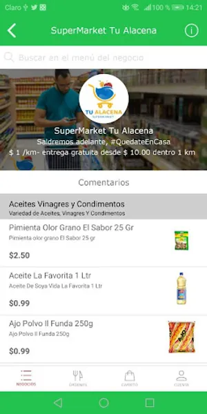 ShemoGo Pedidos de Comida, Sup screenshot 2